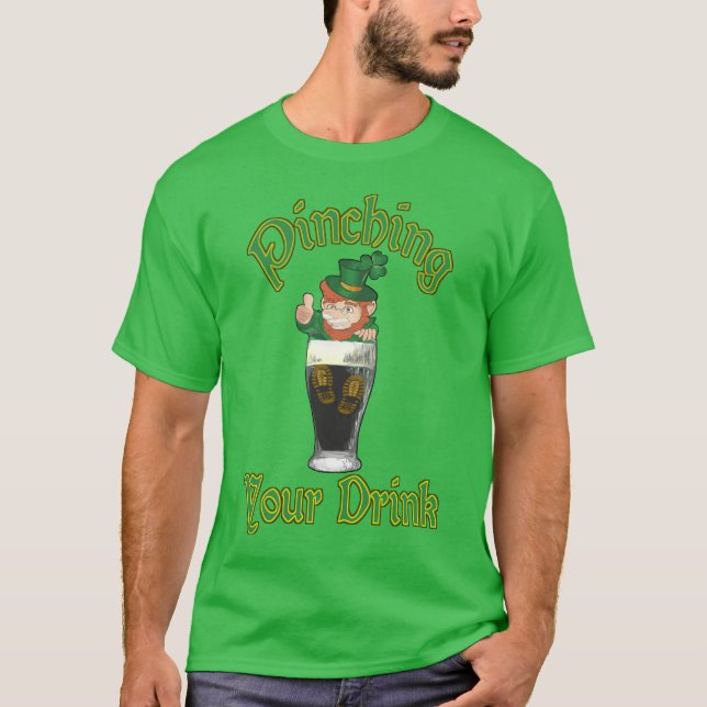 Funny St Patrick's Day Pinching T-Shirt (Front)