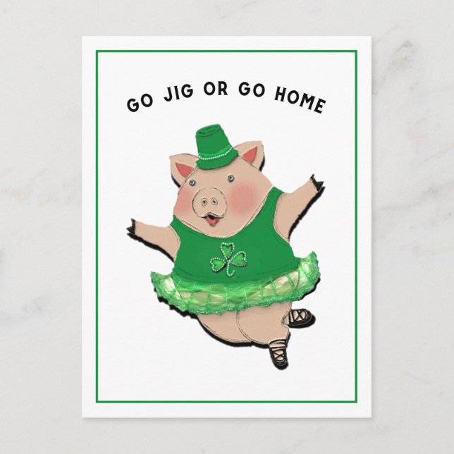 Funny St. Patrick's Day Postcard (Front)