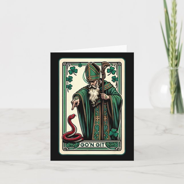 Funny St Patricks Day Tarot Card Go'n Git St Patri (Front)