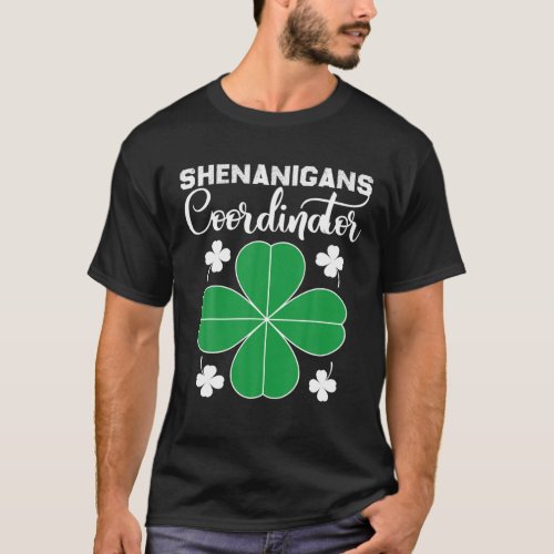 Funny St Patricks Day Teacher Women Shenanigans Co T_Shirt