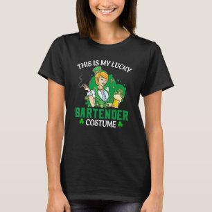 Funny St. Patrick's Day This Is My Lucky Bartender T-Shirt