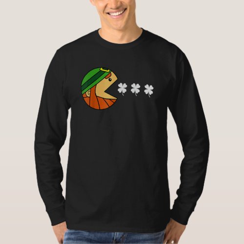 Funny St Patricks Day Video Gamer Humor Joke Boys  T_Shirt
