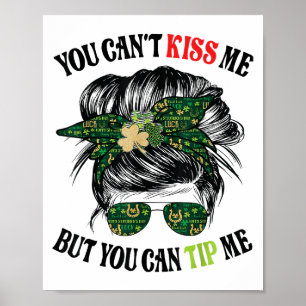 Funny St Patricks Day Waitress Bartender Waiter Ti Poster