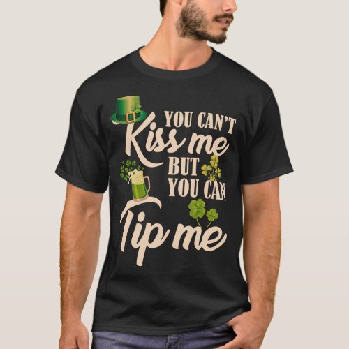 Funny St Patricks Day Waitress Bartender Waiter Ti T_Shirt