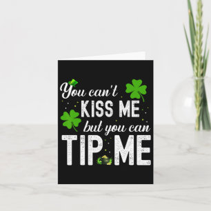 Funny St Patricks Day Waitress Byrtender Waiter Ti Card