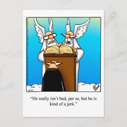 Funny St Peter  The Jerk Humor Postcard