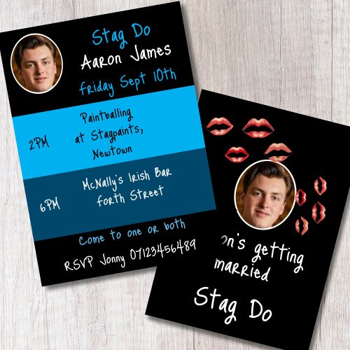 Funny Stag Do Bachelor Party Groom to be Activity Invitation