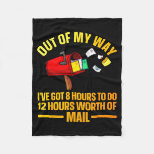 Funny Stal Worker Art For Men Women Mail Man Mail  Fleece Blanket