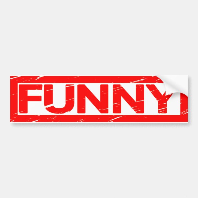 Funny Stamp Bumper Sticker (Front)