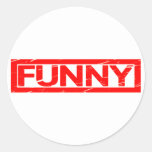 Funny Stamp Classic Round Sticker