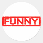 Funny Stamp Classic Round Sticker