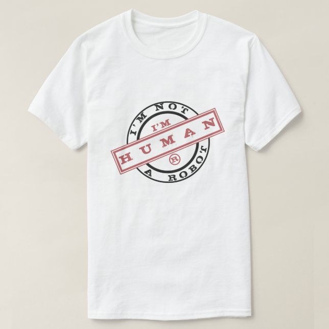 Funny Stamp Text T-Shirt (Design Front)