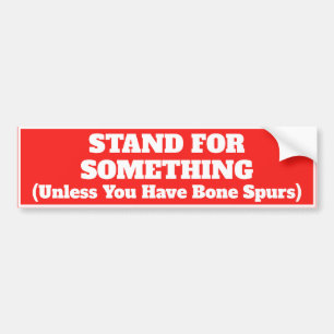 Funny Stand For Something Quote Bumper Sticker
