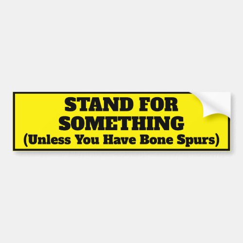 Funny Stand For Something Quote Bumper Sticker