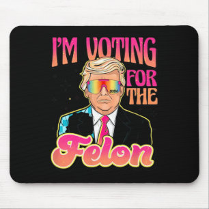 Funny Stand With Trump Vote 4 Trump 2024 Gifts Mouse Pad