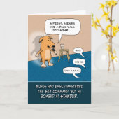 Funny Standup Comic Dog Birthday Card | Zazzle