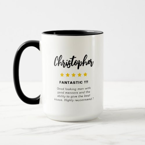 Funny Star Rating Valentines Day Novelty Coffee Mug