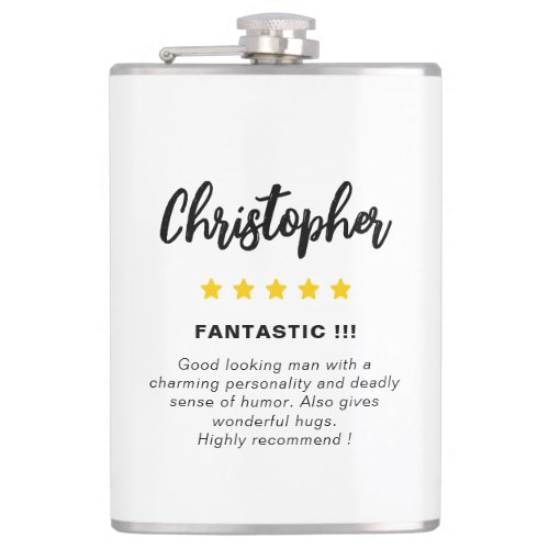 Funny Star Rating Valentines Day Novelty  Flask