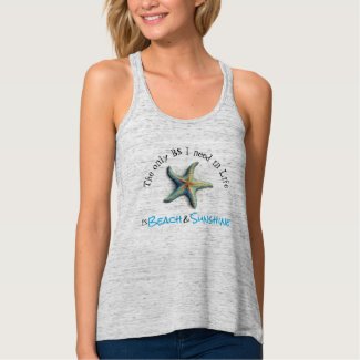 Life is Simple Watercolor Beach Tank Top