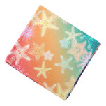 Funny Starfish in a colorful rainbow style pattern Bandana