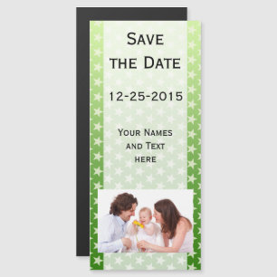 Funny Stars Pattern transparent + your back & text Magnetic Invitation