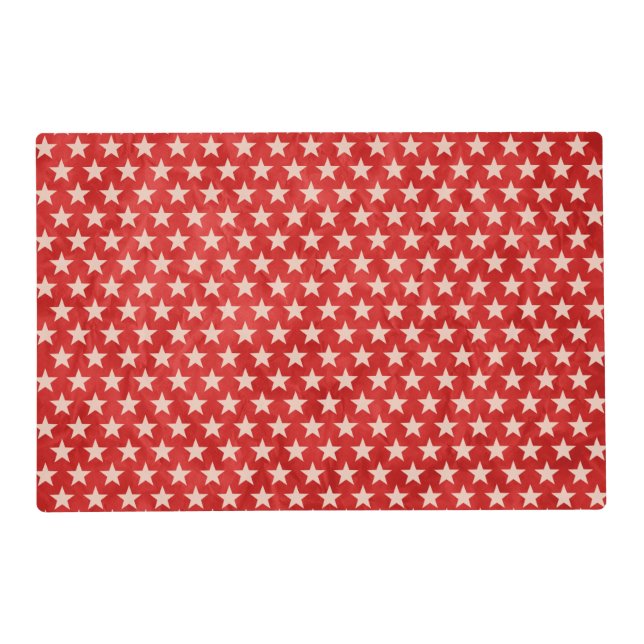 Funny Stars Pattern transparent + your background Placemat (Front)