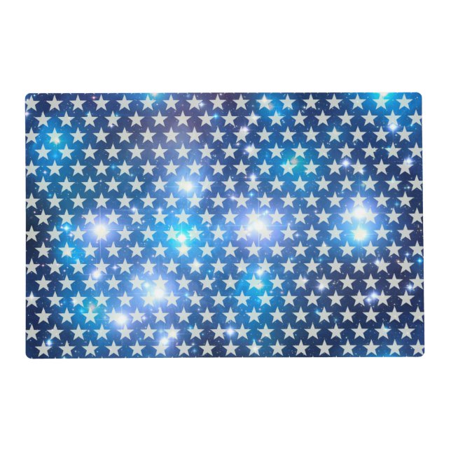 Funny Stars Pattern transparent + your background Placemat (Front)