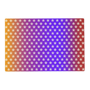Funny Stars Pattern transparent + your background Placemat