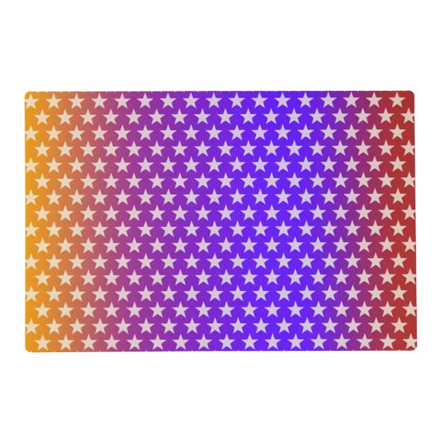 Funny Stars Pattern transparent + your background Placemat (Front)