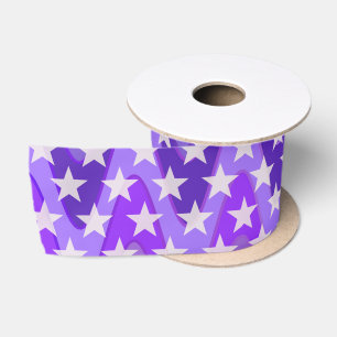 Funny Stars Pattern transparent + your background Satin Ribbon