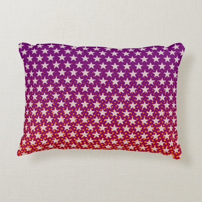 Funny Stars Pattern transparent + your idea Accent Pillow (Back)