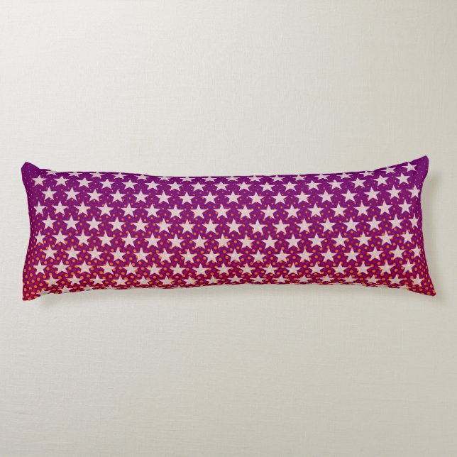 Funny Stars Pattern transparent + your idea Body Pillow (Back)