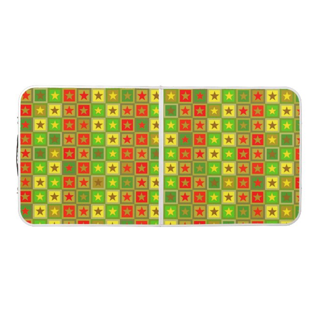 Funny Stars & Squares Pattern + your idea Beer Pong Table (Top)