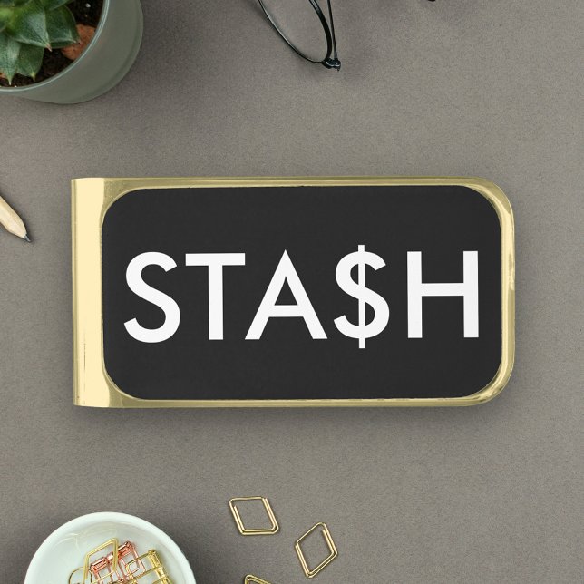 Funny Stash Dollar Sign Gold Finish Money Clip (Creator Uploaded)