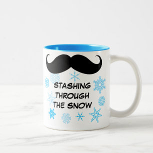 Funny Stashing Through the Snow Mug