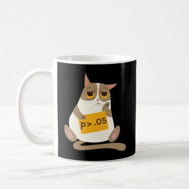 Funny Statistics Researcher High P-Value Coffee Mug (Left)