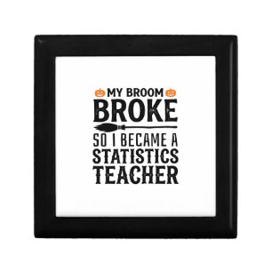Funny Statistics Teacher Halloween Quote Design_1 Gift Box