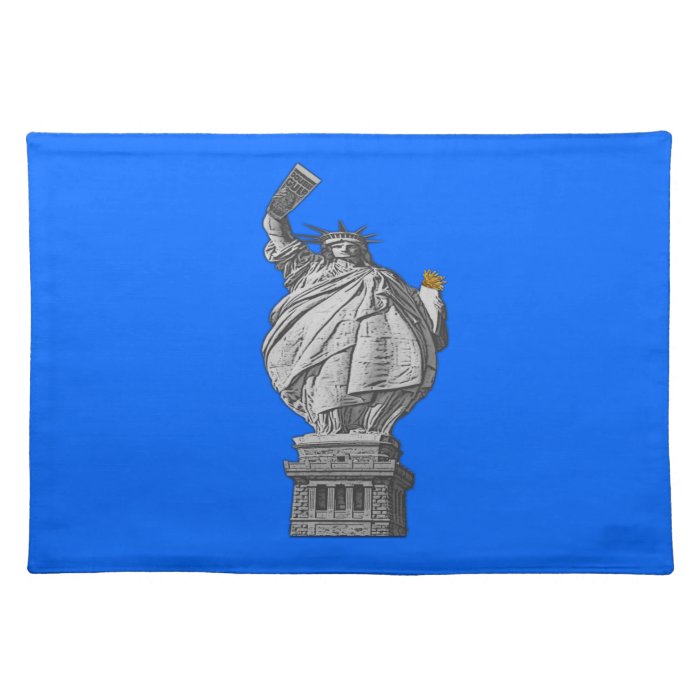 Funny statue of liberty placemats