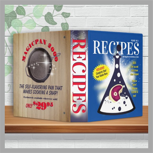 Funny steak faux magazine recipe cookbook binder (Creator Uploaded)