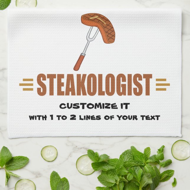Funny Steak Towel (Folded)