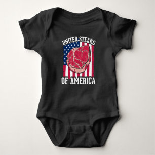 Funny Steaks Lover American Meat Butcher Humor Baby Bodysuit