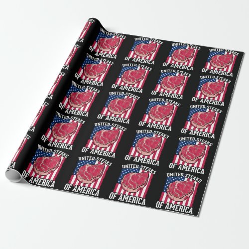 Funny Steaks Lover American Meat Butcher Humor Wrapping Paper