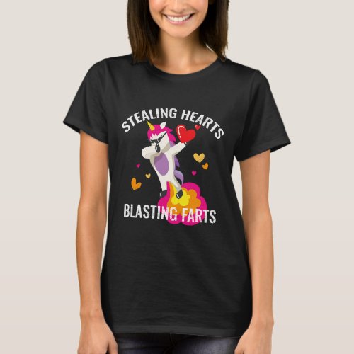 Funny Stealing Hearts and Blasting Farts Valentine T_Shirt