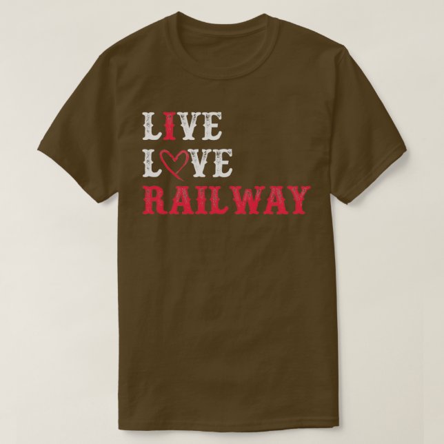 Funny Steam Train Railroad Graphic Railway Lovers  T-Shirt (Design Front)