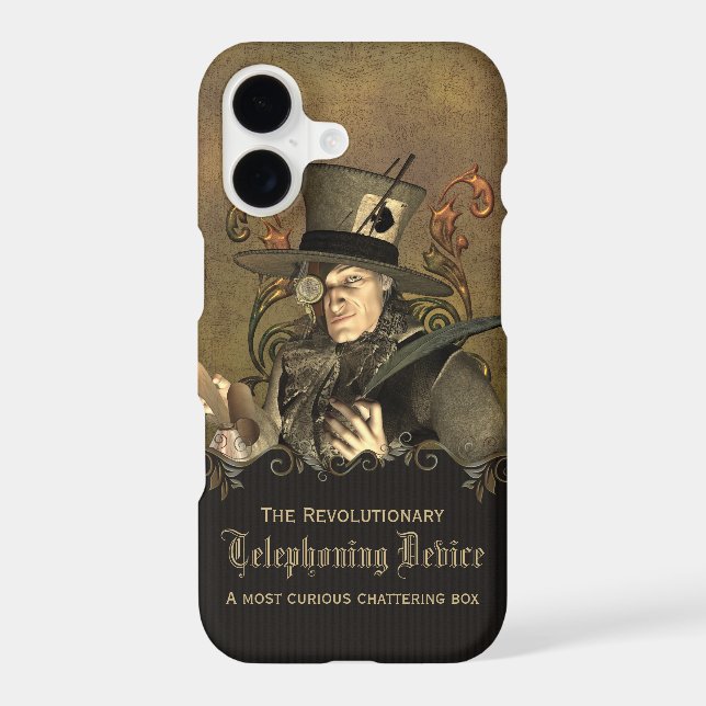 Funny Steampunk Mad Hatter Iphone Case (Back)