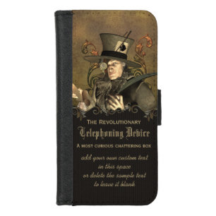Funny Steampunk Mad Hatter Personalized iPhone 8/7 Wallet Case