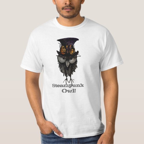 Funny Steampunk Owl T_Shirt