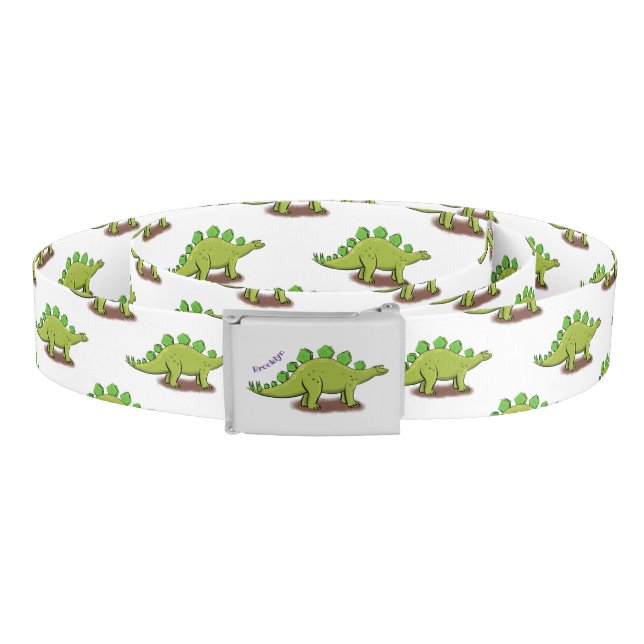 Funny stegosaurus dinosaur cartoon  belt (Coil)