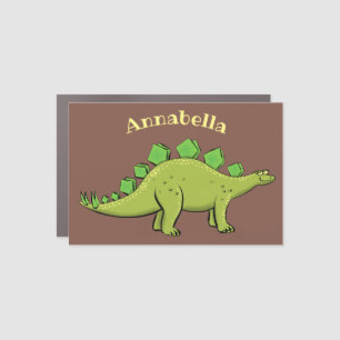 Funny stegosaurus dinosaur cartoon car magnet