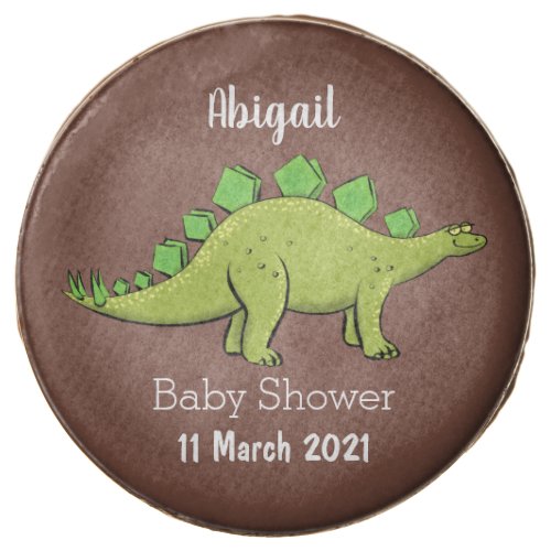 Funny stegosaurus dinosaur cartoon chocolate covered oreo